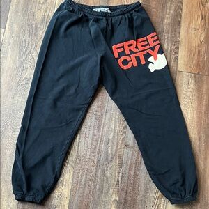 Free city Black and Red Joggers, S